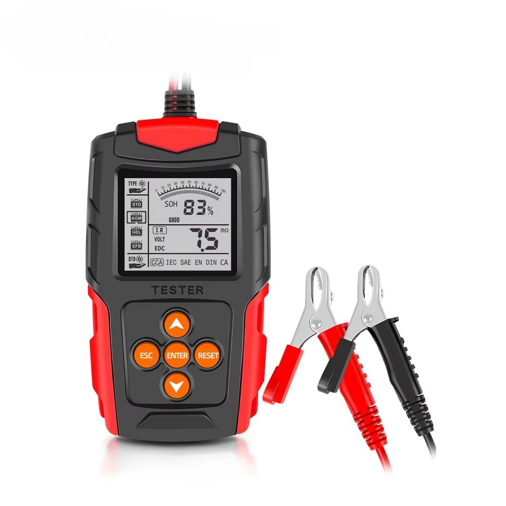 Battery Load Tester - เครื่องทดสอบแบตเตอรี่ตะกั่วกรดอเนกประสงค์ 12V/24V เครื่องทดสอบความจุ CCA เครื่องทดสอบระบบสตาร์ท สำหรับรถบรรทุก