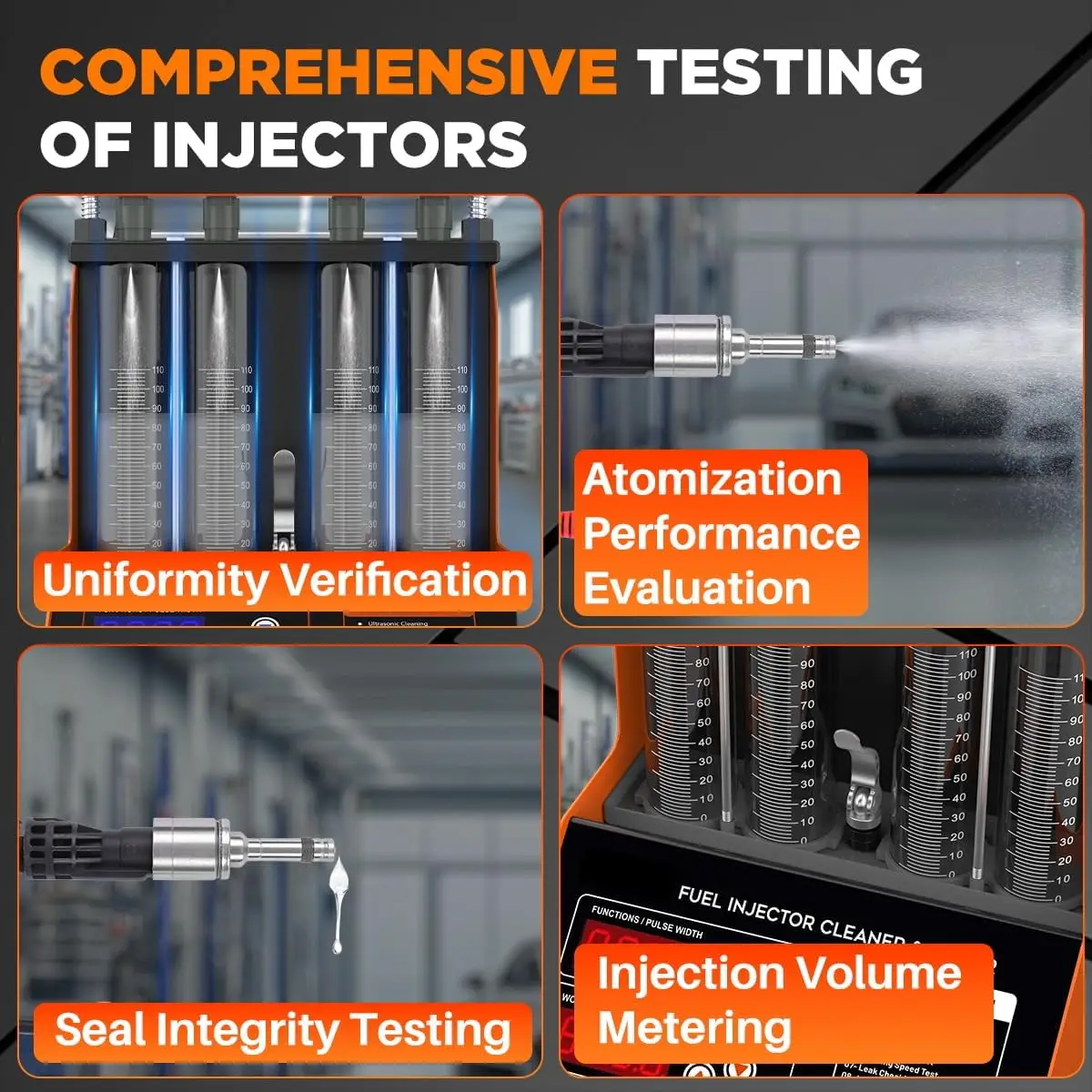 เครื่องทำความสะอาดหัวฉีดน้ำมัน - Fuel Injector Tester บทวิจารณ์และราคา