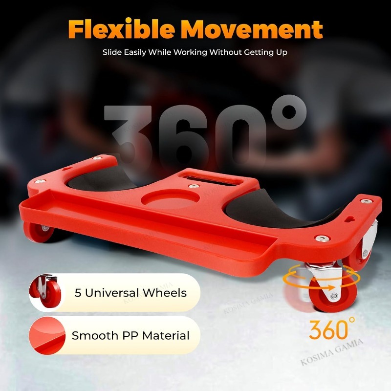 แผ่นรองเข่าแบบพกพาพร้อมล้อเลื่ - Garage Creeper Roller บทวิจารณ์และราคา