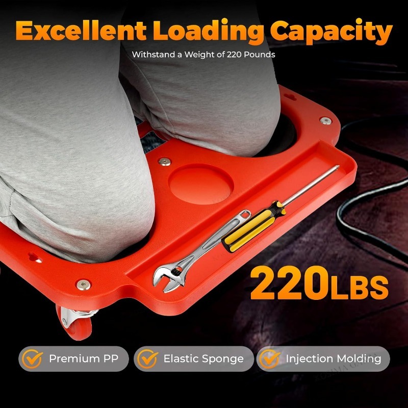 แผ่นรองเข่าแบบพกพาพร้อมล้อเลื่ - Garage Creeper Roller บทวิจารณ์และราคา